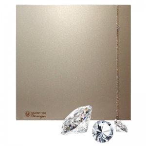 Вентилятор Soler & Palau Silent Design 100 CRZ Swarovski Champagne (таймер)